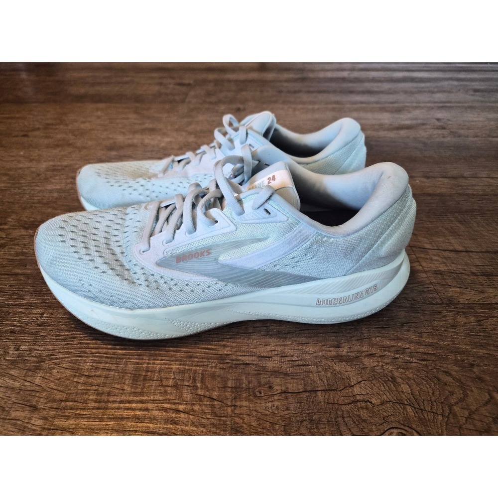 Brooks Adrenaline GTS 24 Running Shoes Light Blue Green Womens 11.5 Sneakers